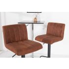 Design bárszék Walnut vintage barna bársony