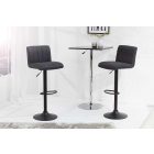 Design bárszék Walnut vintage szürke bársony