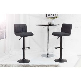 Design bárszék Walnut vintage szürke bársony