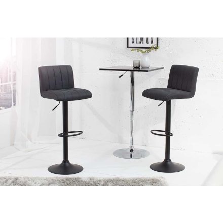 Design bárszék Walnut vintage szürke bársony