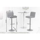 Design bárszék Walnut vintage szürke bársony