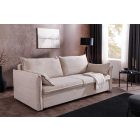 Stílusos 3 személyes ágyazható kanapé Nathalie 215 cm bézs kord