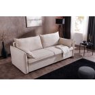 Stílusos 3 személyes ágyazható kanapé Nathalie 215 cm bézs kord