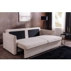 Stílusos 3 személyes ágyazható kanapé Nathalie 215 cm bézs kord