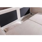 Stílusos 3 személyes ágyazható kanapé Nathalie 215 cm bézs kord