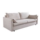 Stílusos 3 személyes ágyazható kanapé Nathalie 215 cm bézs kord