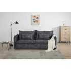 Stílusos 3 személyes ágyazható kanapé Nathalie 215 cm szürke bársony