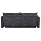 Stílusos 3 személyes ágyazható kanapé Nathalie 215 cm szürke bársony