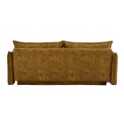 Stílusos 3 személyes ágyazható kanapé Nathalie 215 cm mustársárga bársony