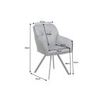 Design forgószék Joe antracit szürke