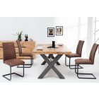 Szánkótalpas szék Nathalie antik barna - fekete 