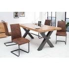 Szánkótalpas szék Nathalie antik barna - fekete 