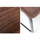 Szánkótalpas szék Nathalie antik barna - fekete 