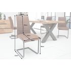 Szánkótalpas szék Nathalie antik barna - fekete 