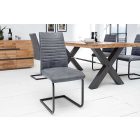 Szánkótalpas szék Nathalie antik szürke - fekete 