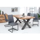 Szánkótalpas szék Nathalie antik szürke - fekete 