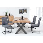 Szánkótalpas szék Nathalie antik szürke - fekete 