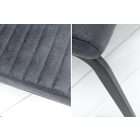 Szánkótalpas szék Nathalie antik szürke - fekete 