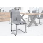 Szánkótalpas szék Nathalie antik szürke - fekete 