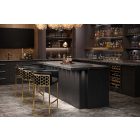 Luxus bárszék Prestige arany - fekete bársony 