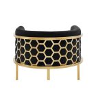 Luxus bárszék Prestige arany - fekete bársony 