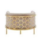 Luxus bárszék Prestige arany - bézs bársony 