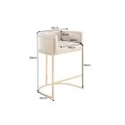 Luxus bárszék Prestige arany - bézs bársony 