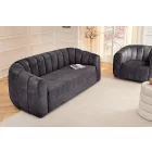 Stílusos 3 személyes kanapé Kalei 200 cm antracit bársony