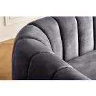 Stílusos 3 személyes kanapé Kalei 200 cm antracit bársony