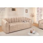 Stílusos 3 személyes kanapé Kalei 200 cm bézs bársony