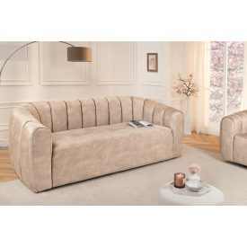 Stílusos 3 személyes kanapé Kalei 200 cm bézs bársony