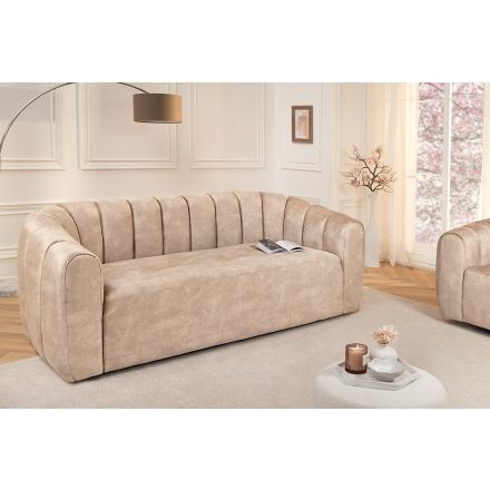 Stílusos 3 személyes kanapé Kalei 200 cm bézs bársony