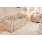 Stílusos 3 személyes kanapé Kalei 200 cm bézs bársony