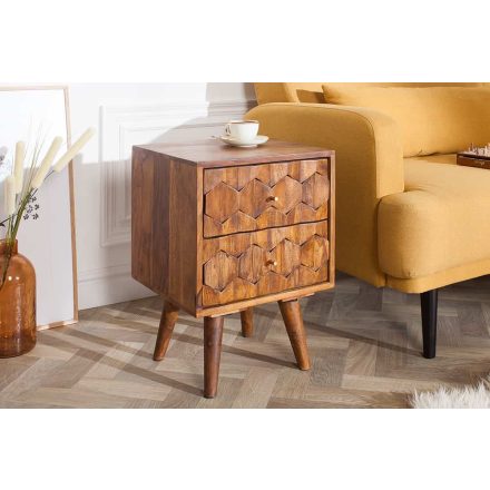 Stílusos éjjeliszekrény Justice 56cm sheesham