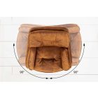 Design forgószék Joe világosbarna