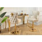 Luxus bárszék Queen bézs bársony