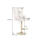 Luxus bárszék Queen bézs bársony