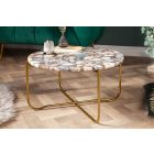 Design dohányzóasztal Tristen 62 cm kék achát márvány