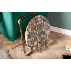 Design dohányzóasztal Tristen 62 cm kék achát márvány