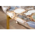 Design dohányzóasztal Tristen 62 cm kék achát márvány