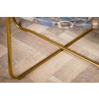 Design dohányzóasztal Tristen 62 cm kék achát márvány