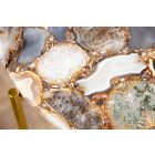 Design dohányzóasztal Tristen 62 cm kék achát márvány