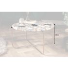 Design dohányzóasztal Tristen 62 cm kék achát márvány