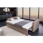 Stílusos 3 személyes ágyazható kanapé Nathalie 215 cm szürkésbarna taupe kord