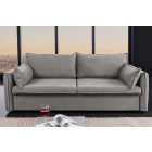 Stílusos 3 személyes ágyazható kanapé Nathalie 215 cm szürke kord