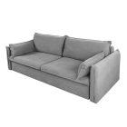 Stílusos 3 személyes ágyazható kanapé Nathalie 215 cm szürke kord