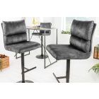 Elegáns bárszék Lunor sötétszürke bársony