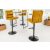 Elegáns bárszék Lunor mustársárga bársony