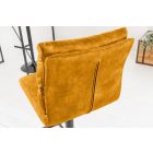 Elegáns bárszék Lunor mustársárga bársony