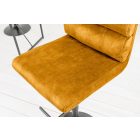 Elegáns bárszék Lunor mustársárga bársony